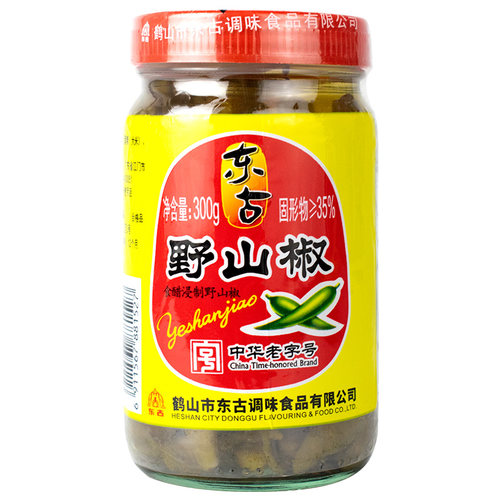 东古野山椒300g泡椒泡小米椒特辣腌制菜泡海椒泡辣椒母水家用瓶装 - 图3