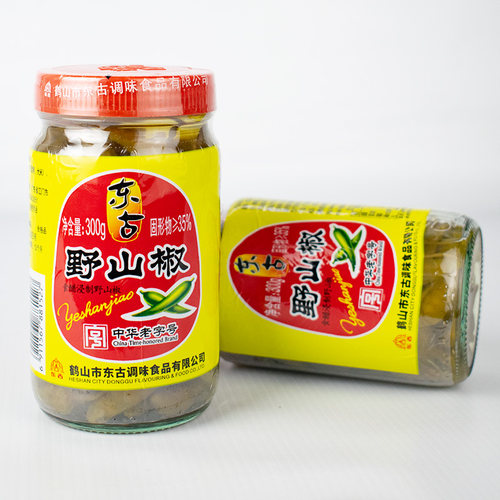 东古野山椒300g泡椒泡小米椒特辣腌制菜泡海椒泡辣椒母水家用瓶装 - 图0