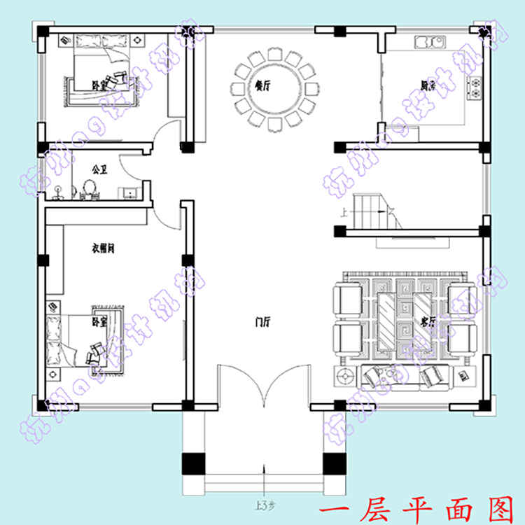 三层别墅设计图纸新中式风格三层别墅三层自建房屋设计施工-图0