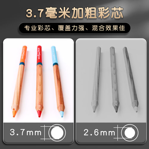 Marco马可雷诺阿彩铅美术生专用油性彩色铅笔绘画专业120色100色72色48色马克彩铅笔水溶性画画专用 - 图1