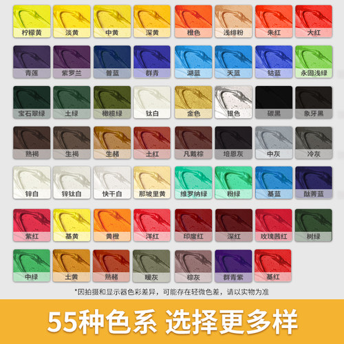 温莎牛顿油画颜料45ml单支补色画家专用布美术生初学者油画框钛白刮刀美术版画油墨松节油画工具套装颜料 - 图3