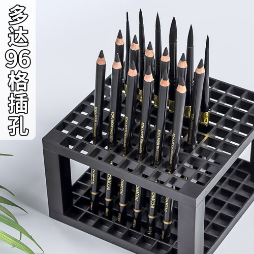 画笔架多空组合式白色塑料圆形便携可拆手绘画笔筒固定笔夹晾笔架子画笔擦座创意美术生柏伦斯挂插收纳笔座盒 - 图0