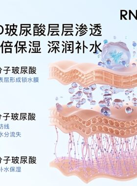 RNW如薇玻尿酸补水保湿面膜敏感肌紧致抗皱嫩白去黄暗沉男女正品