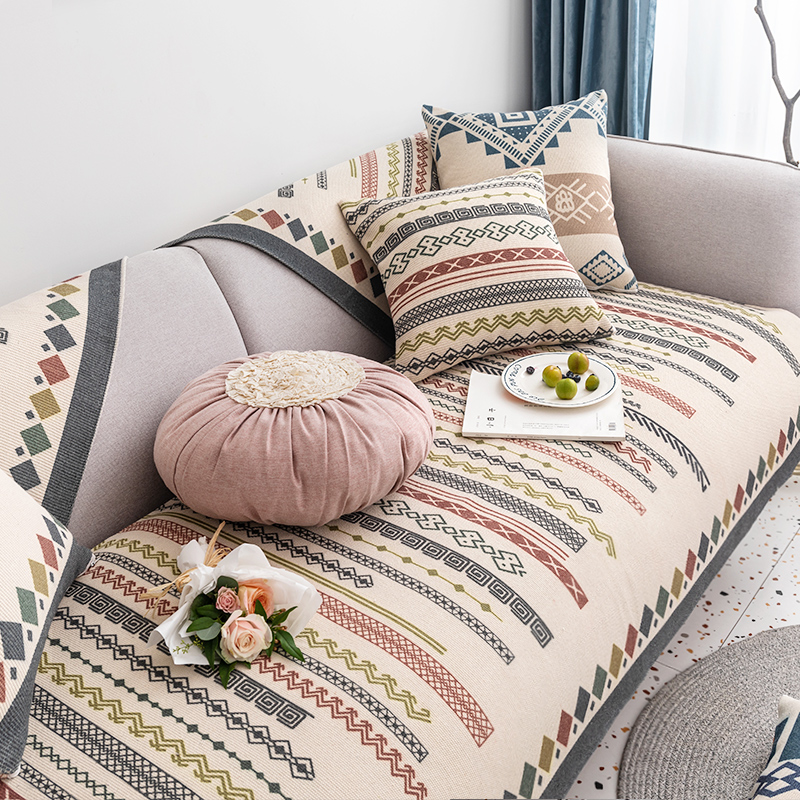 蔓越家 复古棉麻波西米亚夏季沙发垫坐垫四季通用沙发套罩巾防滑,淘宝优惠券,粉丝福利购,淘宝优惠卷