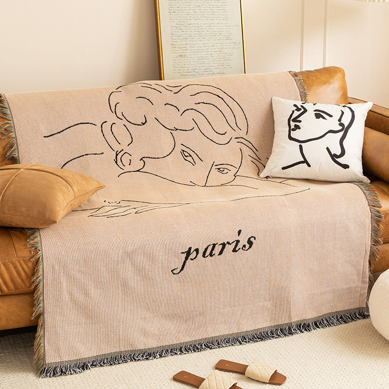 蔓越家 ins风复古文艺沙发毯客厅单人沙发巾盖布盖巾挂毯背景布,淘宝优惠券,粉丝福利购,淘宝优惠卷