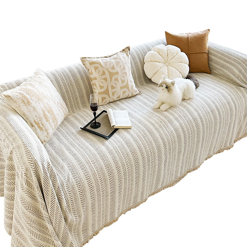 蔓越家 中古斜纹 沙发盖布客厅沙发套罩巾坐垫子沙发巾全包一片式,淘宝优惠券,粉丝福利购,淘宝优惠卷