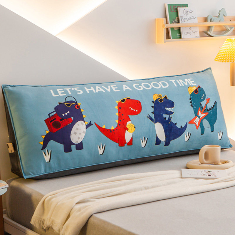 卡通床头靠垫儿童房三角大靠背榻榻米长条枕水晶绒靠背可拆洗,淘宝优惠券,粉丝福利购,淘宝优惠卷