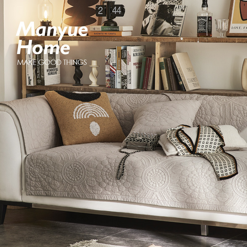 蔓越家夏季复古侘寂风沙发垫全棉简约坐垫沙发套罩靠背巾纯棉座垫,淘宝优惠券,粉丝福利购,淘宝优惠卷