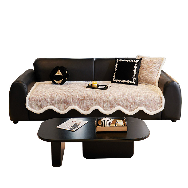 蔓越家 轻奢 异形毛绒边沙发垫秋冬2026年新款客厅高级沙发套罩巾,淘宝优惠券,粉丝福利购,淘宝优惠卷