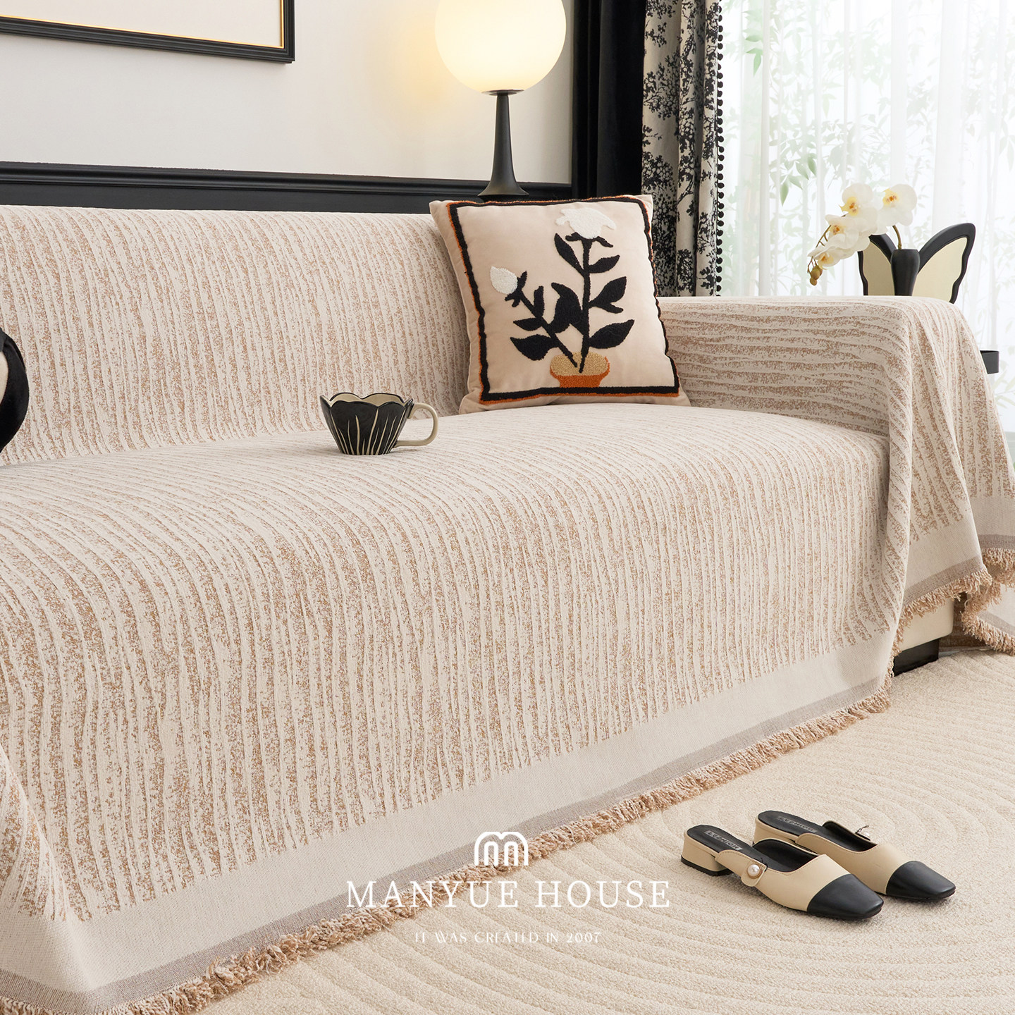 蔓越家 雪尼尔沙发巾全铺沙发盖布沙发套罩四季款沙发垫子防猫抓,淘宝优惠券,粉丝福利购,淘宝优惠卷