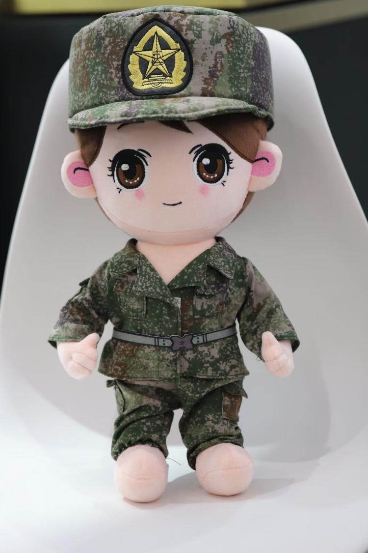 兵哥哥毛绒布娃娃兵小萌正版军恋礼品大毛绒军人迷彩玩偶陪睡公仔