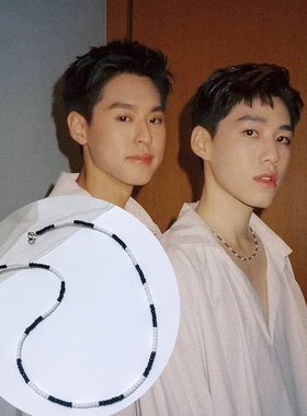 BKPP以你的心诠释我的爱同款彩色波西米亚风格玻璃米珠项链手链