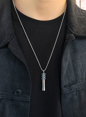 香薰项链男款小众设计轻奢高级感长款男生毛衣链可装香水男士吊坠