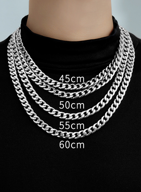 项链男生新款潮牌百搭高级感钛钢