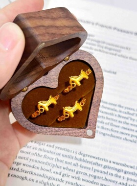 古法沙金马上有钱戒指女款仿真黄金小众设计感高级轻奢食指戒礼物