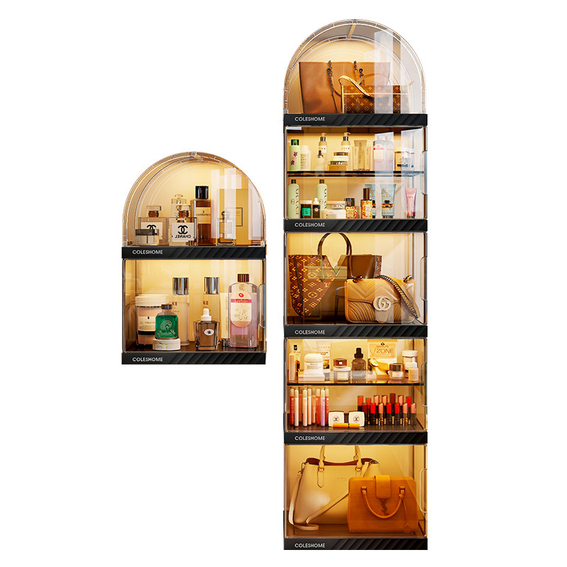 化妆品收纳盒桌面神器防尘高级梳妆台护肤品香水置物架包包展示柜,淘宝优惠券,粉丝福利购,淘宝优惠卷