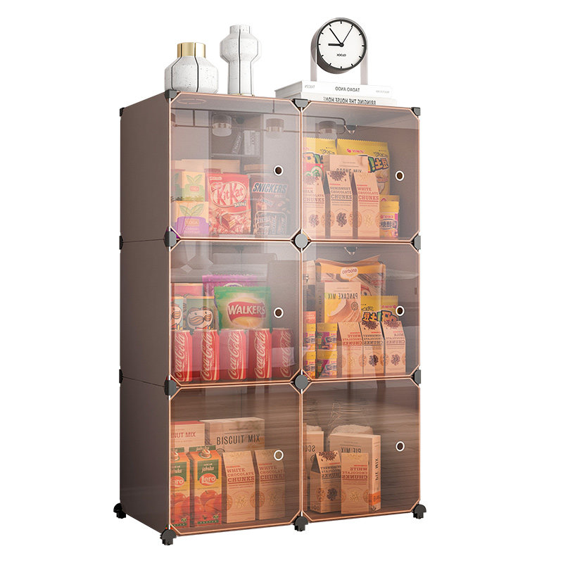 零食收纳箱家用神器储物衣服玩具透明收纳盒塑料衣柜带轮子收纳柜 趣品店