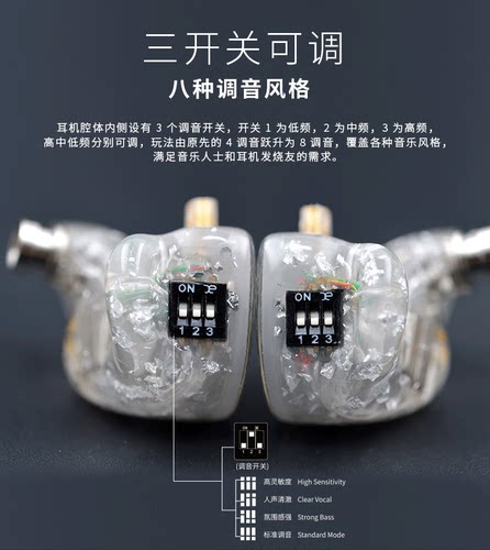 QDC Anole VX变色龙10单元动铁耳机HiFi公模私模定制耳塞舞台耳返 - 图0