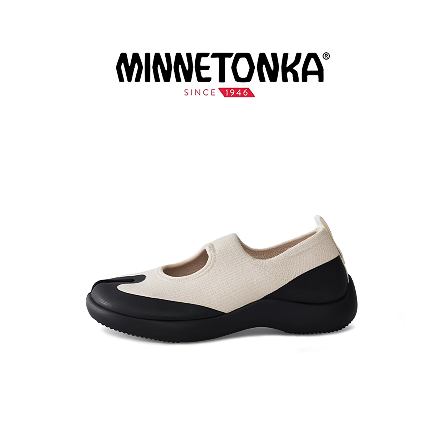 MINNETONKA/迷你唐卡TABIFOOTEWEAR玛丽珍分趾鞋飞织面料一脚蹬 - 图3