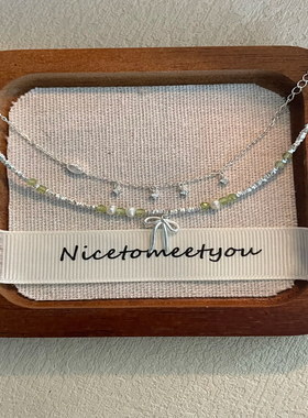 轻奢小众~蝴蝶结碎银子手链