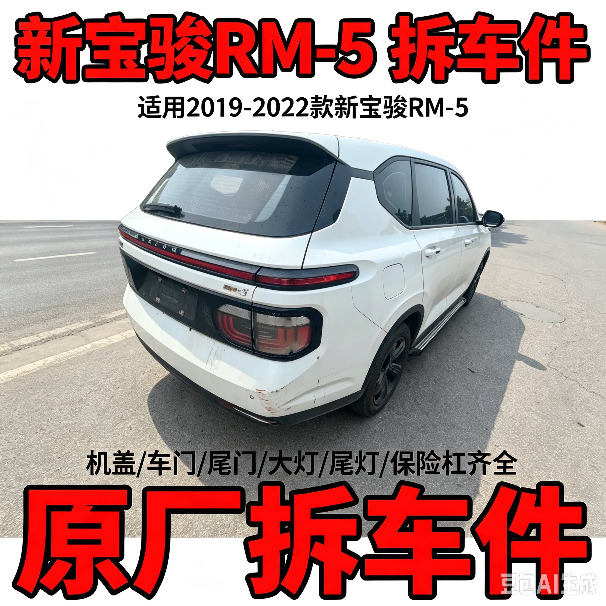 Baojun rm5RM-5 dismantled car parts, hood, grille, door bumper, carpet, seat, headlight, taillight, front panel, second-hand