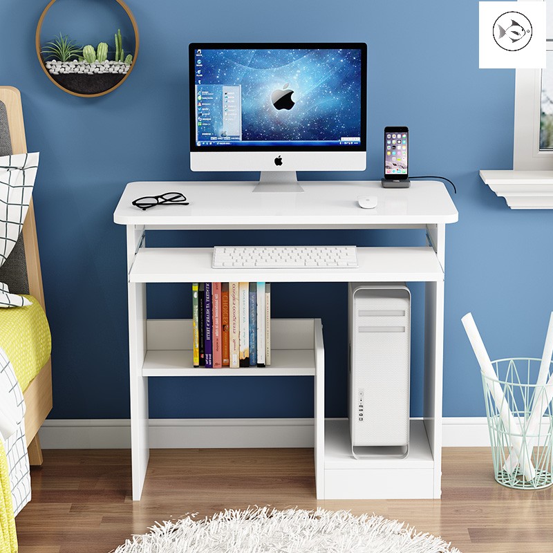 新疆包邮 电脑桌 台式简易家用书桌 写字台办公桌 桌子 暖白色 Y - 图0