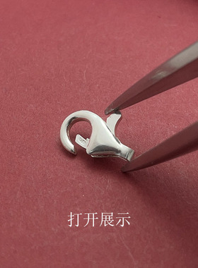 S925纯银水滴扣龙虾扣项链连接扣