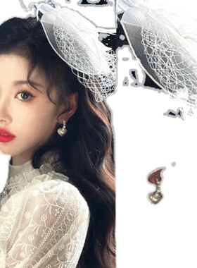 剧本雪儿复古宫廷风礼服发夹帽子