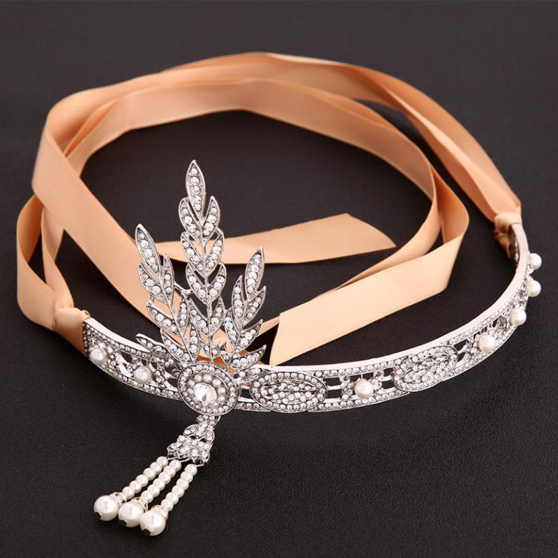 盖茨比同款发带舞会皇冠轻奢高级感礼服头冠复古派对晚宴小众头饰 - 图2