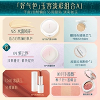 [Хорошая серия лица] Сухой кожаный воздушный подушка N25 (включая заместительную ядро) + порошок 04 + румяна 08 + Essence Lipstick L501