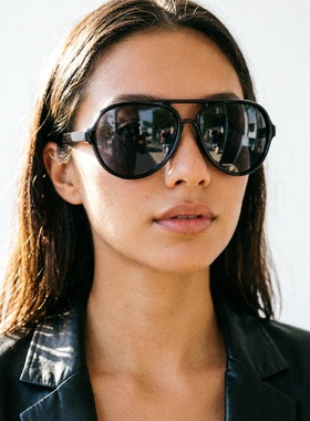 时尚女士偏光太阳镜经典款式黑色墨镜防紫外线适合圆脸方脸轻盈