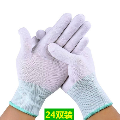 薄款尼龙线手套劳保耐磨透气工作弹力开车防晒干活劳动男女用包邮 - 图2