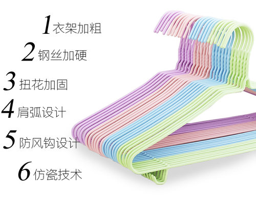 成人衣架子加粗加厚家用晾衣架衣服架挂撑子棉袄衣架大人家用冬季 - 图0