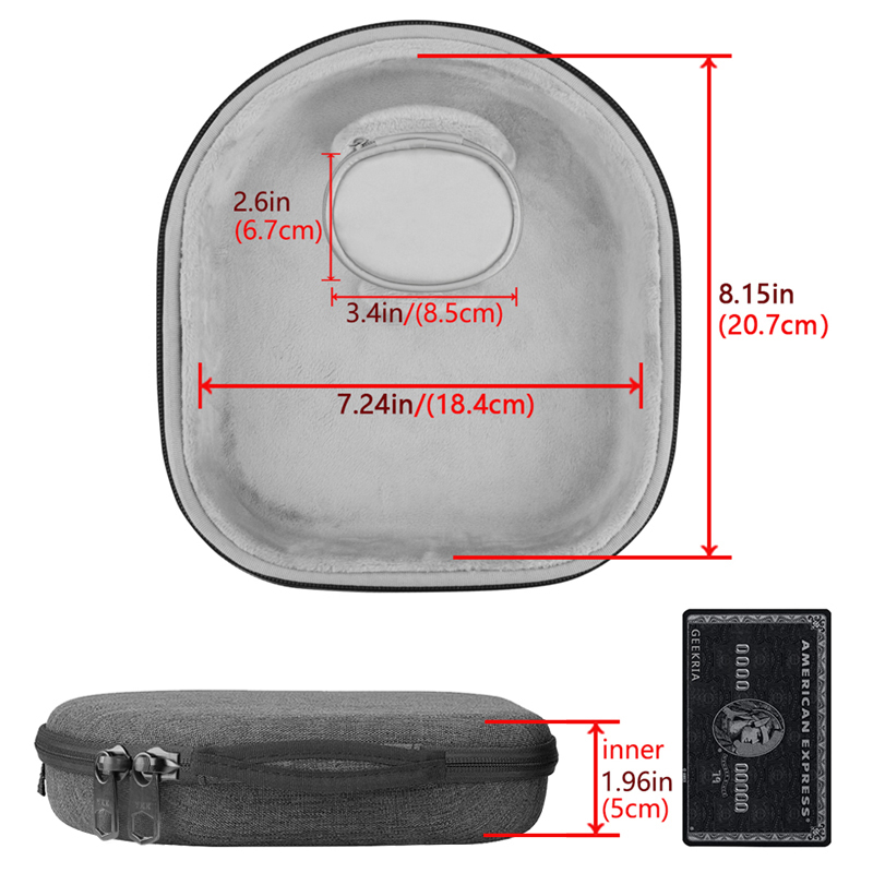 Geekria头戴式耳机收纳包适用B&OH9 BOSEQC35 ATH-MSR7 硬壳包 - 图1