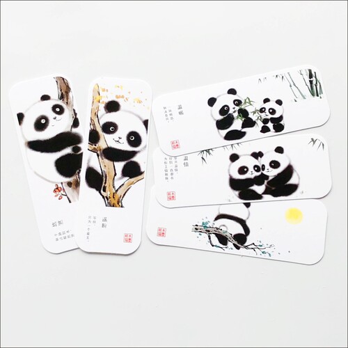 成都熊猫书签个性创意纸质旅游纪念品中国风礼物学生文具文创周边 - 图3