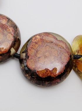 ZHUCHONGYUN2025冬新款龙须藤木项链自然色泽