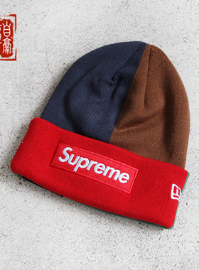 章自豪 现货FW24 SUPREME Box Logo Beanie红标BOGO冷线帽new era