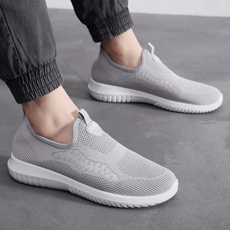 春秋新款老北京布鞋一脚蹬老人男鞋中老年透气软底圆头大码爸爸鞋,淘宝优惠券,粉丝福利购,淘宝优惠卷