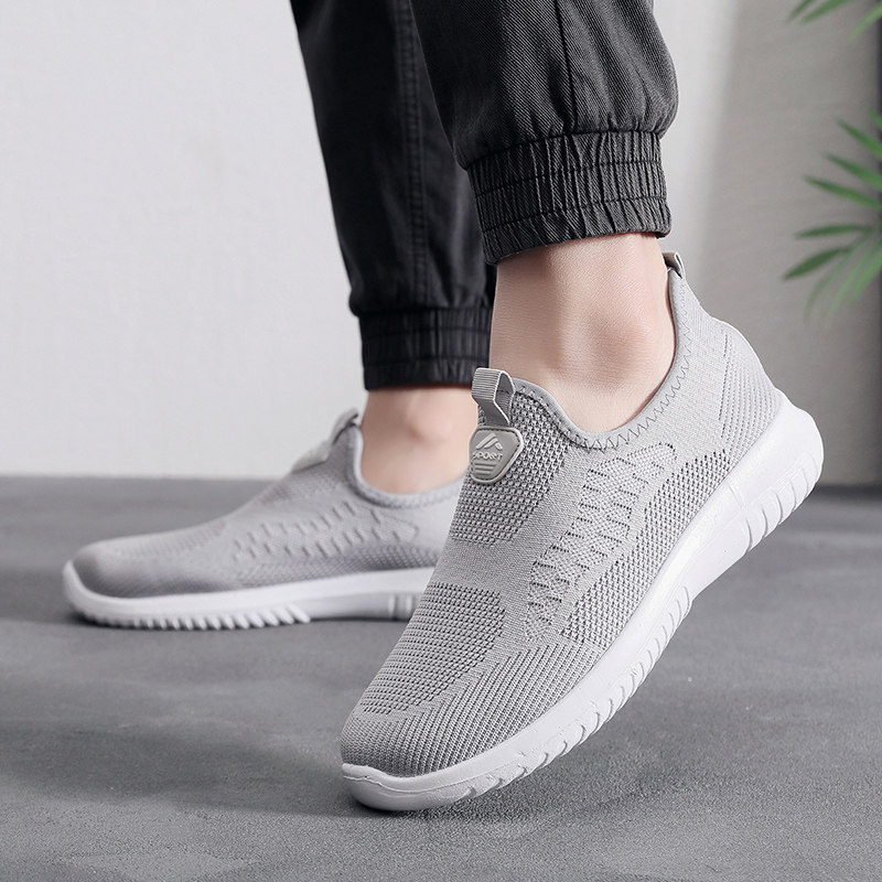 春秋新款老北京布鞋一脚蹬老人男鞋中老年透气软底圆头大码爸爸鞋,淘宝优惠券,粉丝福利购,淘宝优惠卷