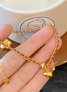 新品新款本命红色编织绳手链国潮