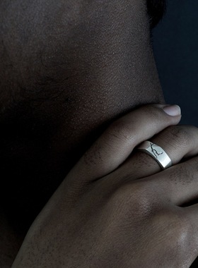 新款欧美复古裂痕戒指女男泰指环