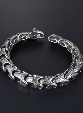 新品新款嘻哈个性复古龙骨手链正