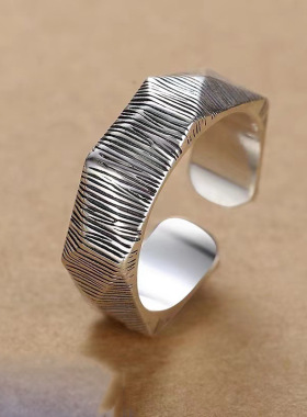 新品新款男士戒指开口可调节男款