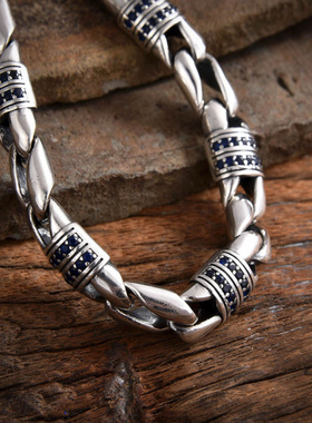 新品新款蛇骨粗手链个性朋克风复