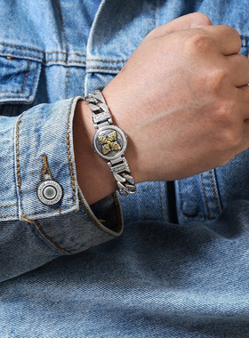 新品霸气粗重金刚杵招财转盘男士