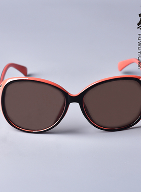 东海水晶石眼镜女款太阳镜红色中老年妈妈款眼镜高档墨镜防紫外线