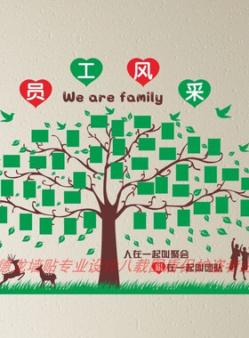团队展示墙成长员工风采创意装饰