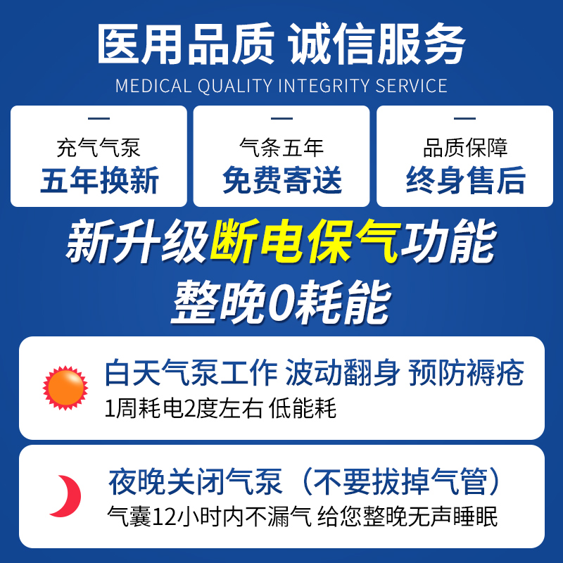 九圆医用防褥疮气床垫瘫痪病人专用翻身充气垫床卧床老人家用护理 - 图2