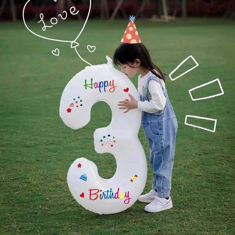 ins风白色铝膜数字气球周岁生日户外派对场景布置网红拍照道具,淘宝优惠券,粉丝福利购,淘宝优惠卷