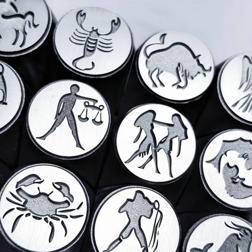 十二星座精品钢印金银加工专用錾刻工具高精度高品质吉言钢印 - 图0